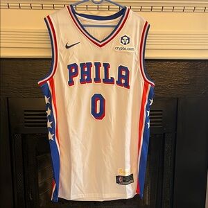 Philadelphia 76ers Tyrese Maxey Basketball Jersey City Edition White Size 2XL 56